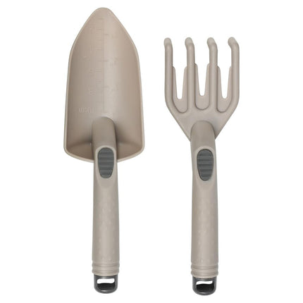Benson Kunststof Tuingereedschap Set – 2-Delig – Beige – Met Maatvoering