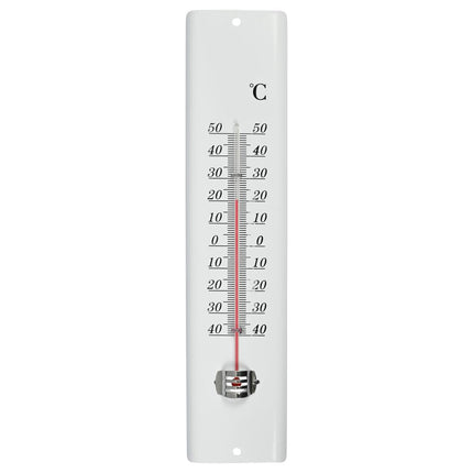 Benson Metalen Thermometer - Wit - 30 cm - Voor Binnen & Buiten