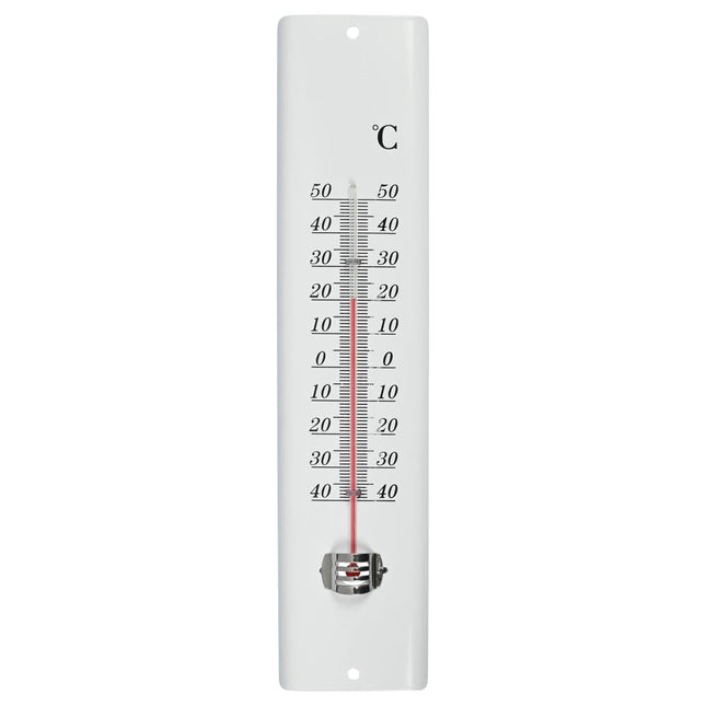Benson Metalen Thermometer - Wit - 30 cm - Voor Binnen & Buiten