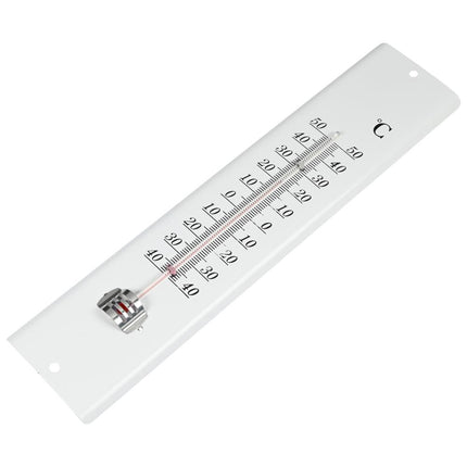 Benson Metalen Thermometer - Wit - 30 cm - Voor Binnen & Buiten