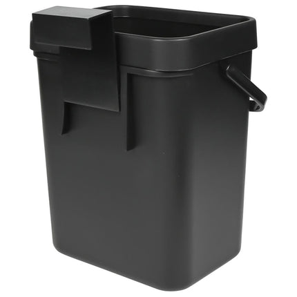 Benson Compacte Prullenbak - 3 Liter - Zwart - Ruimtebesparend - 16 x 13 x 20,5 cm