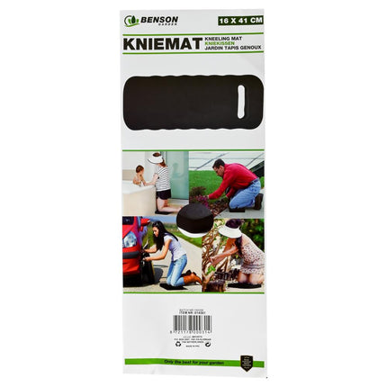 Benson Kniemat - EVA Schuim - 41 x 16 cm - Zwart - Kniebescherming