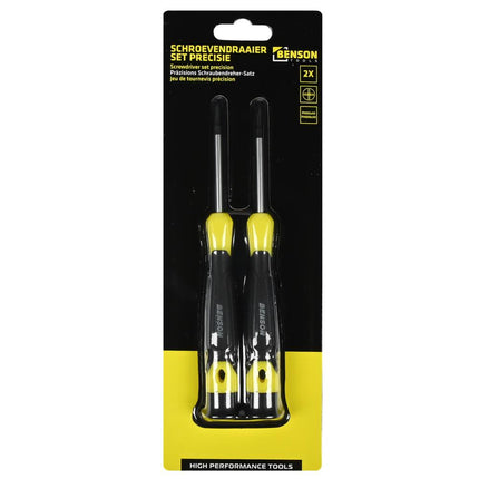 Benson Precisie Kruiskopschroevendraaierset - 2-delig - PH00 & PH0