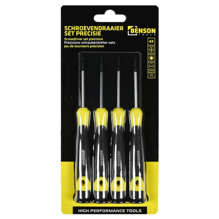 Benson Precisie Schroevendraaierset - 4-delig - Torx & Phillips