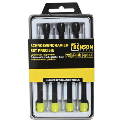 Benson Precisie Schroevendraaierset - 7-delig - Torx en Kruiskop
