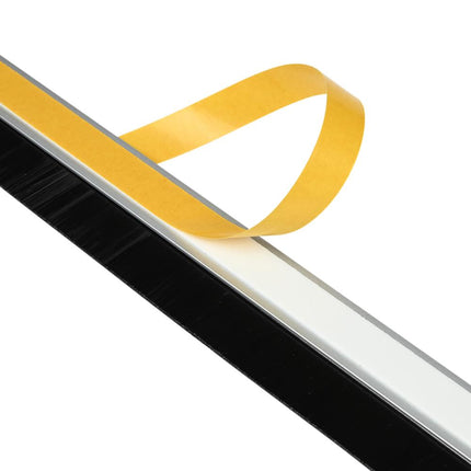 Benson Deur-Tochtstrip Borstel 100 cm - Aluminium Zilver - Inkortbaar