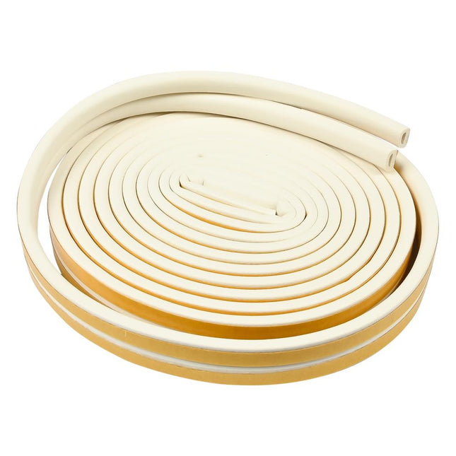 Benson Tochtstrip Rubber D-profiel Wit - 2 x 3 Meter - Zelfklevend