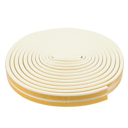 Benson Tochtstrip Rubber D-profiel Wit - 2 x 3 Meter - Zelfklevend