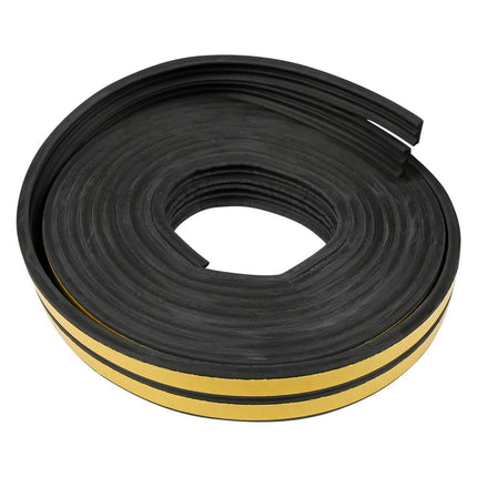 Benson Tochtstrip Rubber E-profiel Zwart - 2 x 3 Meter - 6 Meter Totaal