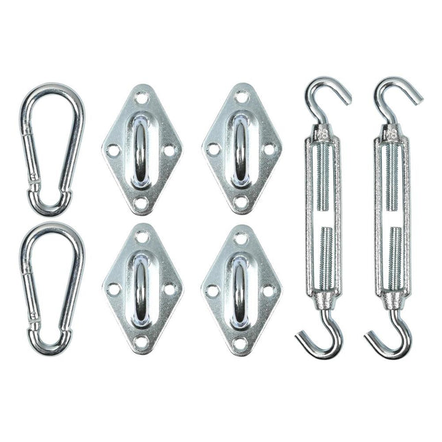 Benson Bevestigingsset voor Schaduwdoek – 8-delig – Duurzaam Staal