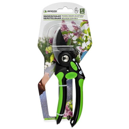 Benson Verstelbare Snoeischaar - 21 cm - Antikleeflaag