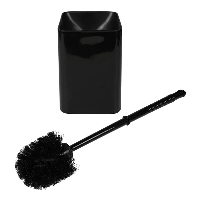 Benson Toiletborstel met Houder - Zwart - Vierkant - 41 cm