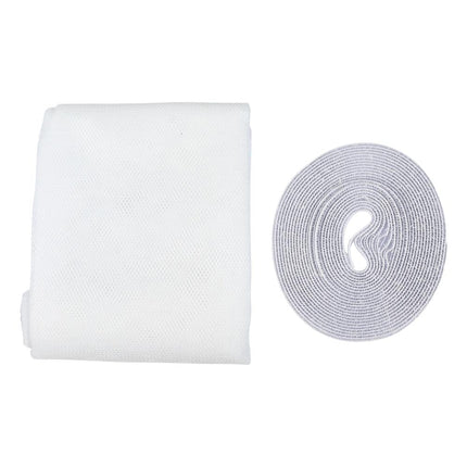 Benson Horrengaas voor Raam - 130 x 150 cm - Wit - Inclusief Klittenband