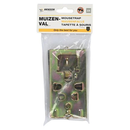 Benson Metalen Muizenvallen - Set van 2 - 11,5 x 6,1 cm - Ongediertebestrijding
