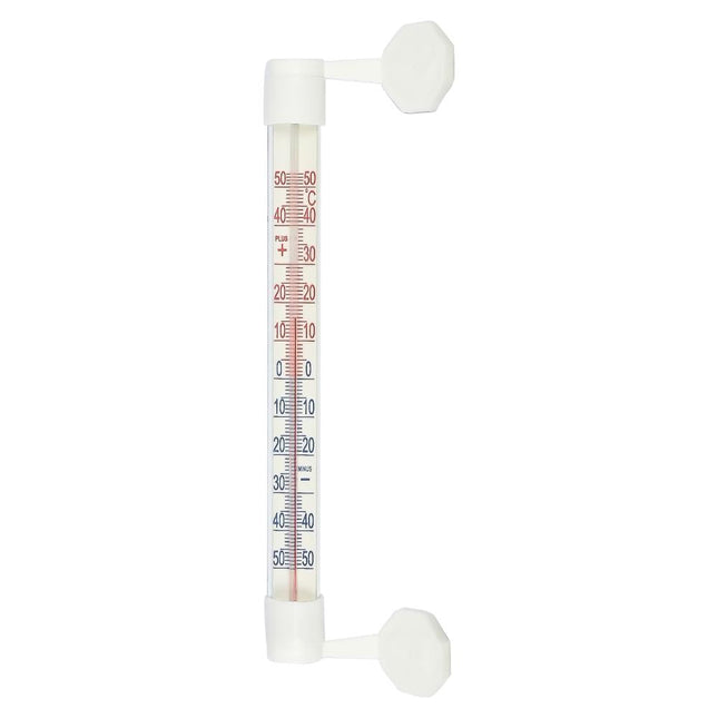 Benson Buitenthermometer met Zuignap - 21 cm - Wit