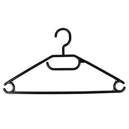 Benson Kunststof Kledinghangers - 5 Stuks - Zwart - 40,5 cm