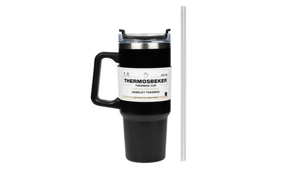 Modieuze Thermosbeker 900 ml - Zwart