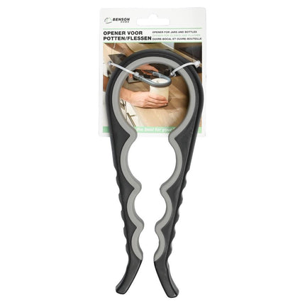 Benson Opener voor Potten en Flessen - Verstelbaar - 22,5 cm - Voor Deksels van 1,5 tot 6,5 cm