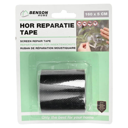 Benson Zelfklevende Hor Reparatietape - 160 x 5 cm - Zwart