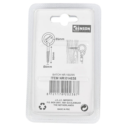 Benson Oogschroef 8 mm – 60 mm – 26 mm Ring