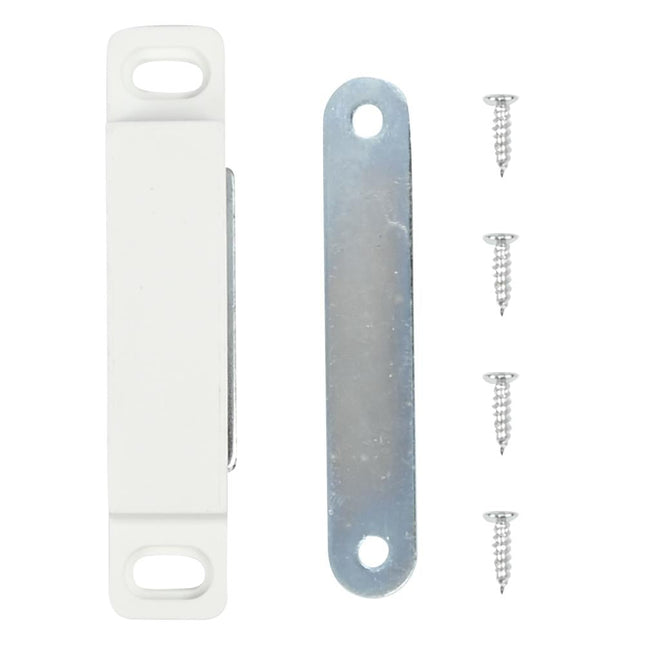 Benson Magneetsnapper XL - 85 mm - Inclusief Sluitplaat en Schroeven - Wit