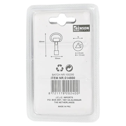 Benson Driehoek Sleutel - 8 mm - Voor Bouw, Montage en Techniek