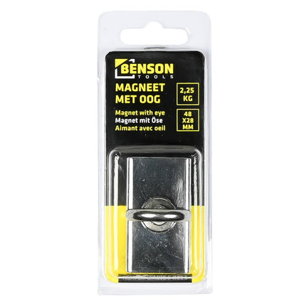 Benson Magneet met Oog – 2.25 kg Houdkracht – Pick-up Magneet