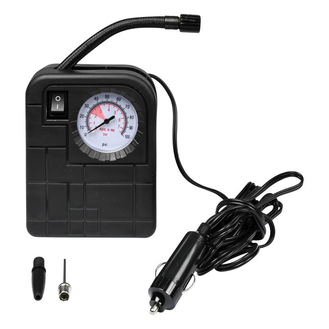 Hofftech Compacte 12V Compressor - 100 PSI - Voor Auto, Fiets & Sport