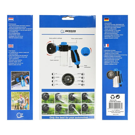 Benson Auto Schuimsproeier 8-in-1 - Met 100 ml Reservoir - 8 Sproeipatronen