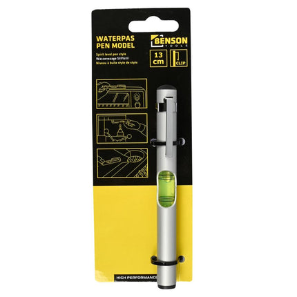 Benson Waterpas Pen 13 cm - Aluminium - Compact en Licht