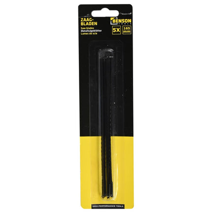 Benson Zaagbladen - 165 mm - 5-delig - Voor Junior Zaagbeugels