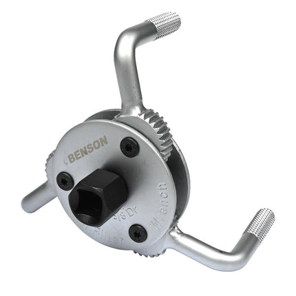 Benson Oliefilterklauw 3-armig – Ø 80-135 mm – Carbon Staal – Zelfklemmende Ribbelgreep