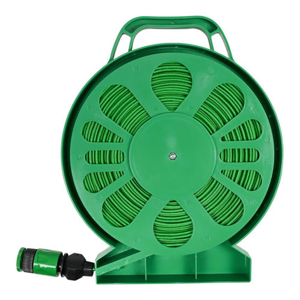 Benson Compacte Tuinslangset - 15 Meter - Inclusief Haspel & 7-Standen Sproeikop