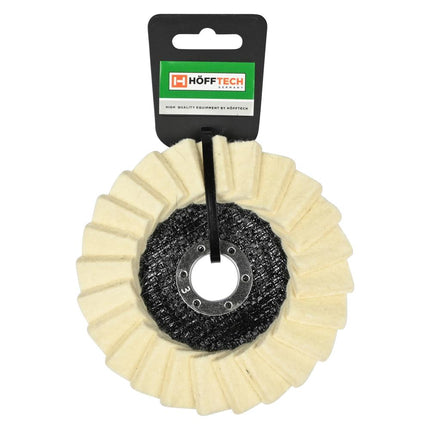 Hofftech Vilten Lamellenschijf – Ø 125 x 22 mm – Hoogglans Polijsten