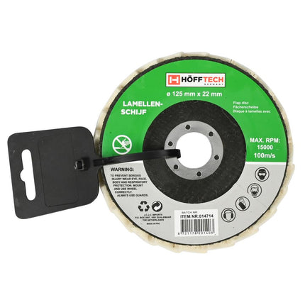 Hofftech Vilten Lamellenschijf – Ø 125 x 22 mm – Hoogglans Polijsten