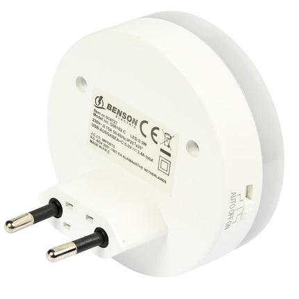 Benson Nachtlamp met USB-A/C - Dag/Nacht & PIR Sensor - Warm Wit