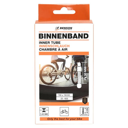 Benson Race Binnenband - 700x19/23C (18/23-622) - 100% Butyl - Wielrenband