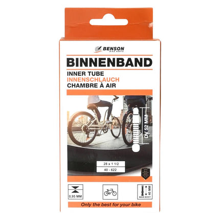 Benson Binnenband 28" - 100% Butyl - 28 x 1-1/2 - Duurzaam & Luchtdicht