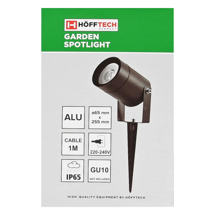 Hofftech Grondspot Tuin met RA Stekker – Aluminium – IP65 – GU10 Fitting