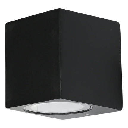 Benson Wandlamp Vierkant – Zwart Aluminium – 30 cm – IP65