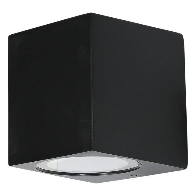 Benson Wandlamp Vierkant – Zwart Aluminium – 30 cm – IP65