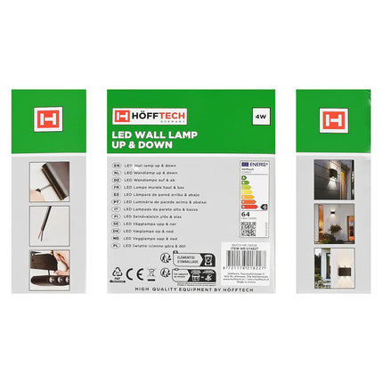 Hofftech LED Wandlamp Half Rond Up & Down Light – 2 Lampen – 30 cm – IP65