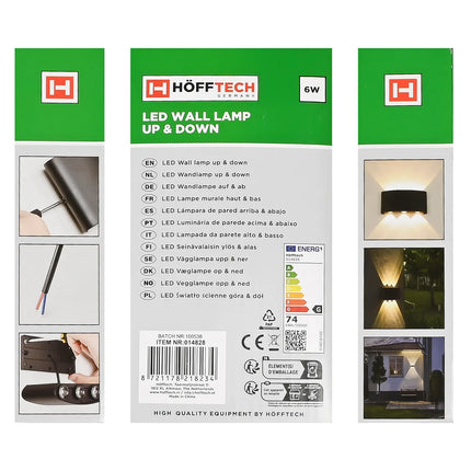 Hofftech LED Wandlamp Half Rond Up & Down Light – 30 cm – IP65