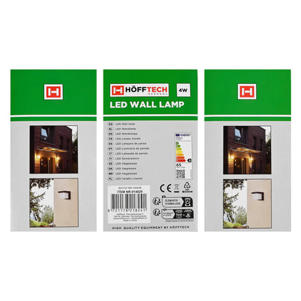 Hofftech LED Wandlamp Rechthoek – 4W – Strak Design – IP65