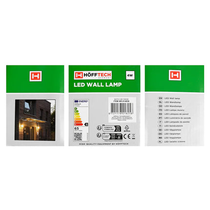 Hofftech LED Wandlamp Vierkant – 4W – Strak Design – IP65