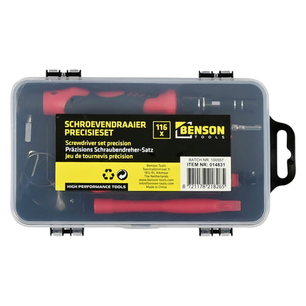 Benson Precisie Schroevendraaierset - 116-delig - Complete Bitset