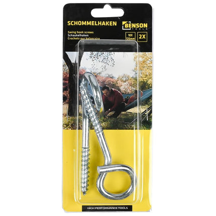 Benson Schommelhaakset met Krul – 10 x 125 mm – 2-delig