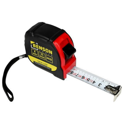 Benson Rolbandmaat 8 meter x 25 mm - MID Gecertificeerd