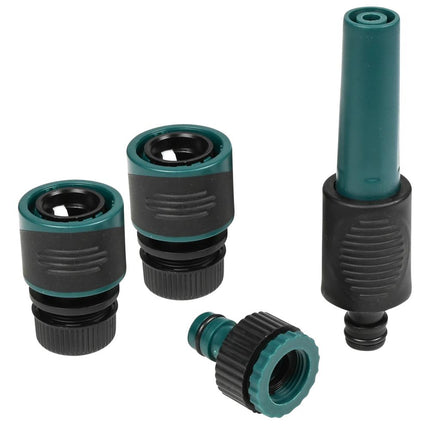 Benson Waterkoppelset 4-Delig - 1/2" Soft Grip - Met Verstelbare Sproeikop