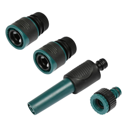 Benson Waterkoppelset 4-Delig - 1/2" Soft Grip - Met Verstelbare Sproeikop